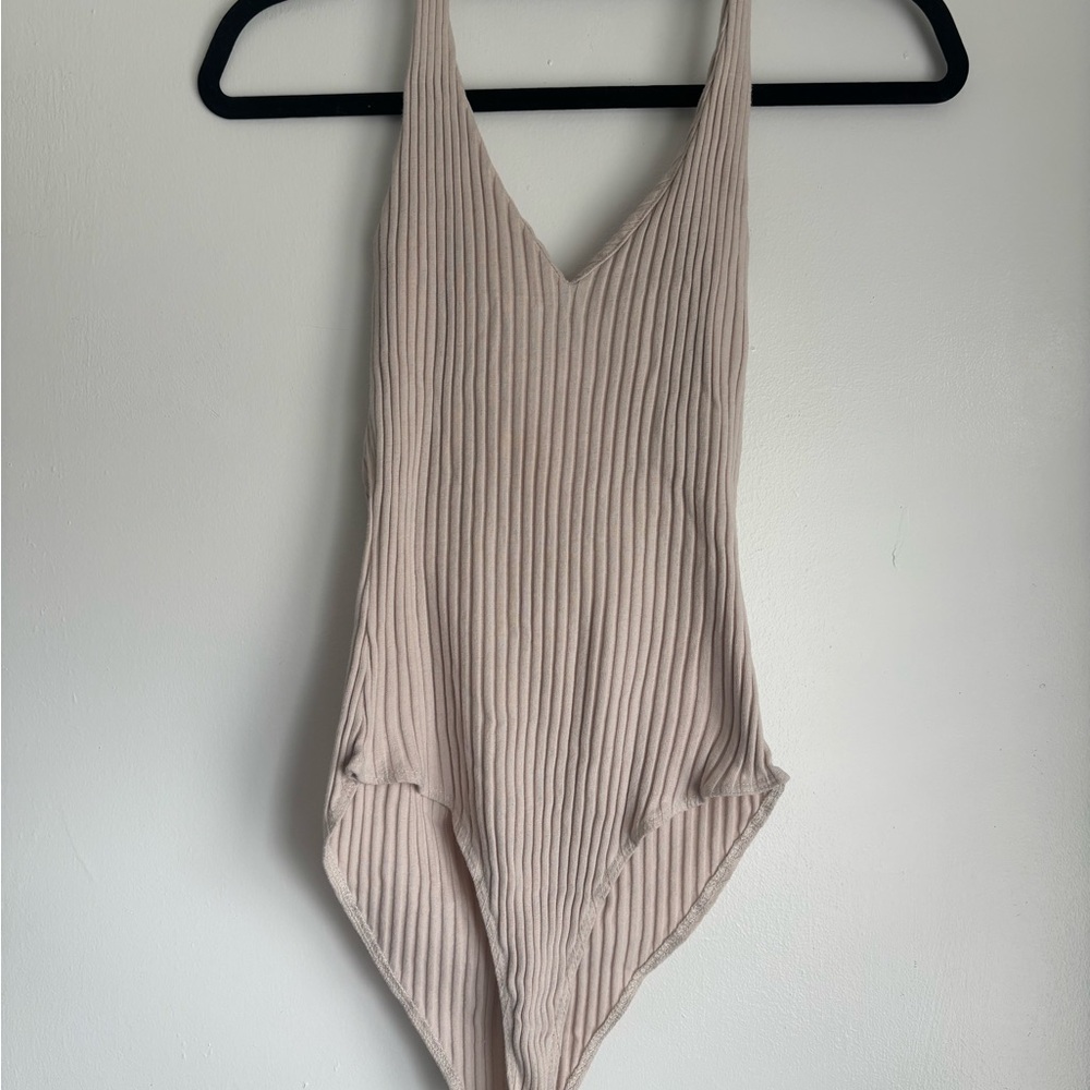 Ribbed One Piece in Cream